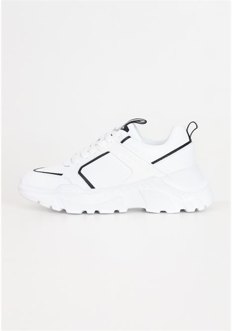 Sneakers da uomo bianche con dettagli in nero JUST CAVALLI | 76QA3SL9ZP400003
